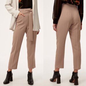 NWT Aritzia Wilfred Geneva Tie Front Pants Blush Pink Size 4